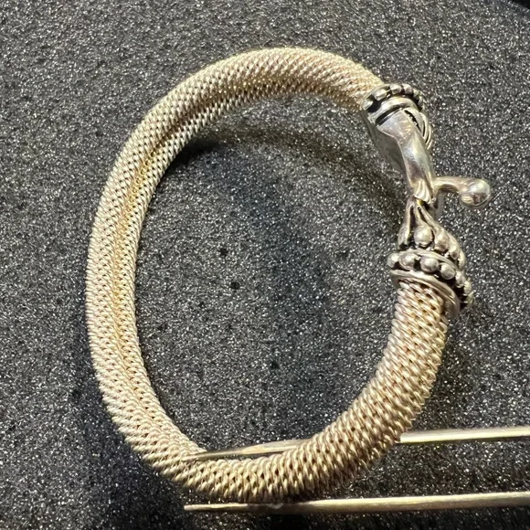 ESPO 925 Designed by Joseph Esposito cuff mesh bracelets/hook safety closure.